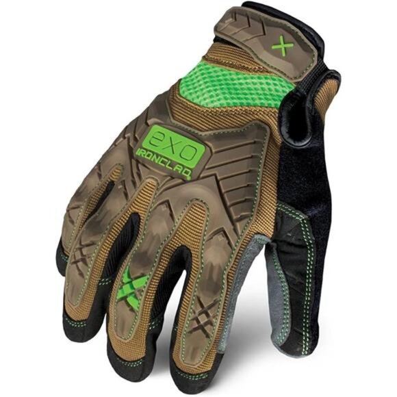 Motor Impact Glove; Work Gloves, TPR Impact Protection, (1 Pair), Brown - Picture 7 of 7